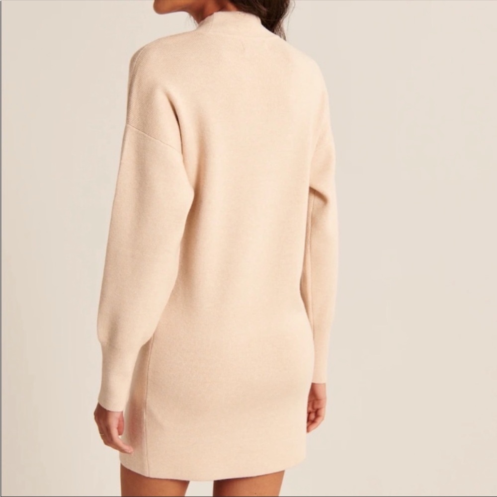 NWT Abercrombie & Fitch Everyday Mockneck Mini Sweater Dress - Picture 3 of 3
